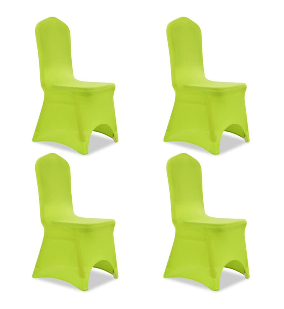 Housse de chaise extensible 4 pcs vert