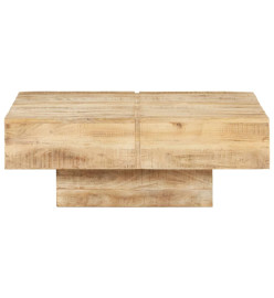 Table basse 80x80x28 cm Bois de manguier massif