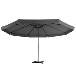 Parasol avec mât en aluminium 500 cm Anthracite