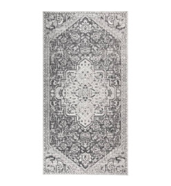 Tapis à tissage plat d'extérieur 80x150 cm Gris clair