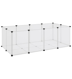 Cage pour petits animaux Transparent 144x74x46,5 cm PP et Acier