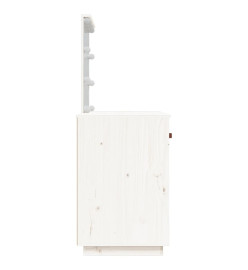 Coiffeuse avec LED Blanc 95x50x133,5 cm Bois de pin massif