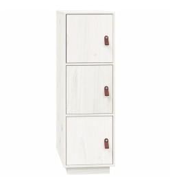 Buffet haut Blanc 34x40x108,5 cm Bois massif de pin