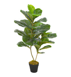 Plante artificielle avec pot Feuilles de figuier Vert 90 cm