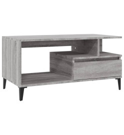 Table basse Sonoma gris 90x49x45 cm Bois d'ingénierie