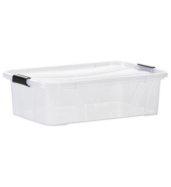 Boîtes de rangement avec couvercles 2 pcs Transparent 7 L