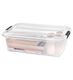 Boîtes de rangement avec couvercles 2 pcs Transparent 7 L