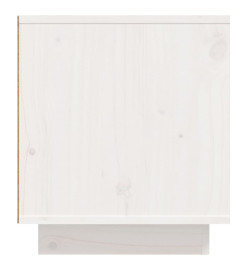 Meuble TV Blanc 110x35x40,5 cm Bois de pin massif