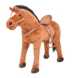 Jouet en peluche Cheval Marron