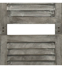 Cloison de séparation 6 panneaux Gris 214x166 cm Bois solide