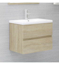 Ensemble de meubles de bain 2 pcs Chêne sonoma Aggloméré