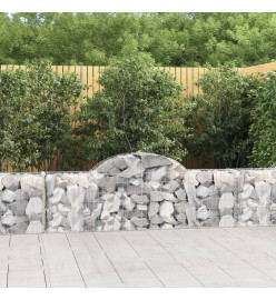 Paniers à gabions arqués 12 pcs 200x30x60/80 cm Fer galvanisé