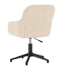 Chaise pivotante de bureau Crème Velours