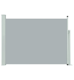 Auvent latéral rétractable de patio 100x500 cm Gris