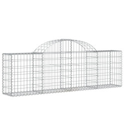 Paniers à gabions arqués 12 pcs 200x30x60/80 cm Fer galvanisé