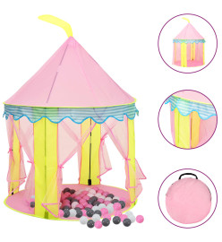 Tente de jeu pour enfants avec 250 balles Rose 100x100x127 cm