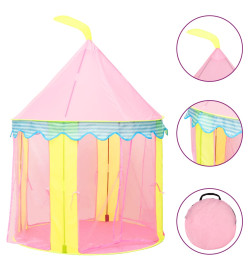 Tente de jeu pour enfants avec 250 balles Rose 100x100x127 cm