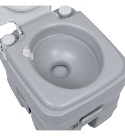 Toilette portable de camping Gris 20+10 L