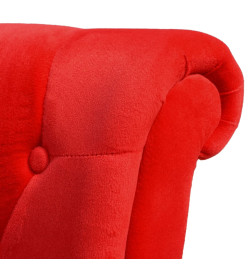 Chaise de canapé avec dossier haut Rouge Tissu