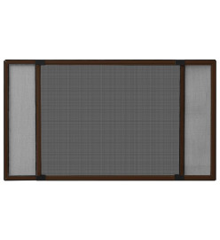 Moustiquaire extensible pour fenêtres Marron (75-143)x50 cm