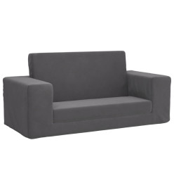 Canapé-lit pour enfants à 2 places Anthracite Peluche douce