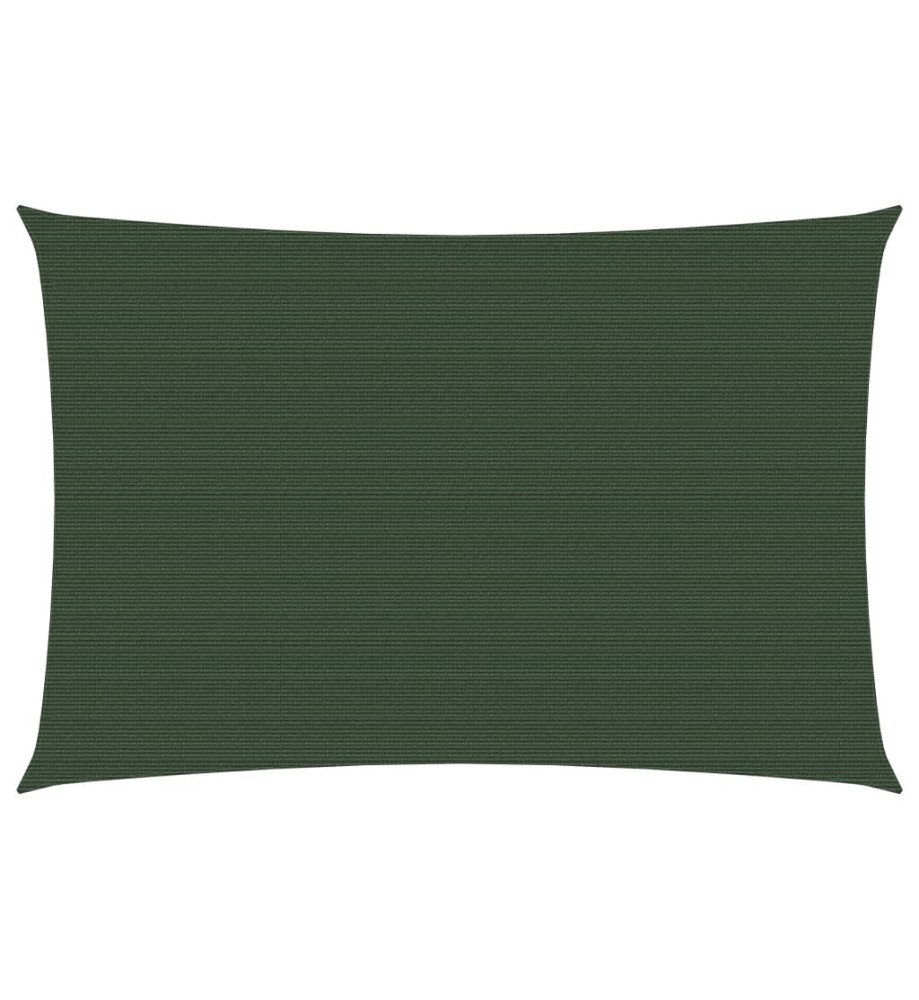 Voile d'ombrage 160 g/m² Vert foncé 3x4,5 m PEHD