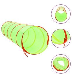 Tunnel de jeu pour enfants avec 250 balles Vert 175cm Polyester