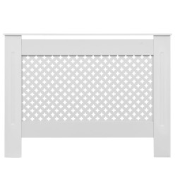 Cache-radiateur Blanc 112x19x81,5 cm MDF