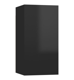 Meubles TV 2 pcs Noir brillant 30,5x30x60 cm Aggloméré