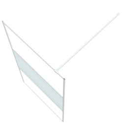 Paroi de douche Blanc 100x195 cm Verre ESG transparent