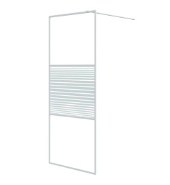 Paroi de douche Blanc 80x195 cm Verre ESG transparent