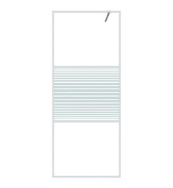 Paroi de douche Blanc 80x195 cm Verre ESG transparent