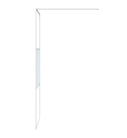 Paroi de douche Blanc 80x195 cm Verre ESG transparent