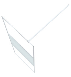 Paroi de douche Blanc 80x195 cm Verre ESG transparent