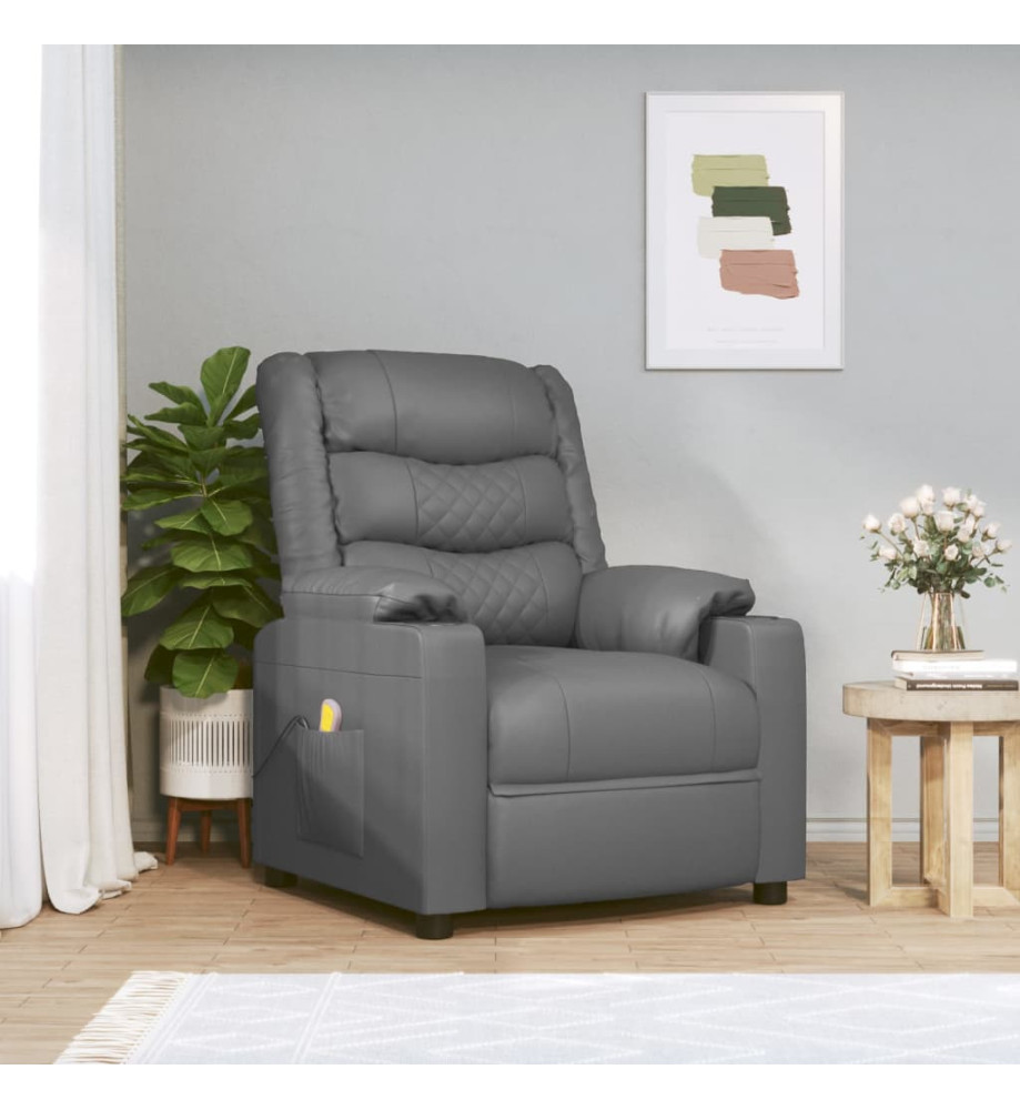 Fauteuil de massage Gris Similicuir