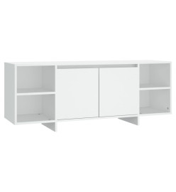 Meuble TV blanc 130x35x50 cm bois d'ingénierie
