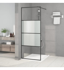 Paroi de douche Noir 80x195 cm Verre ESG demi-dépoli