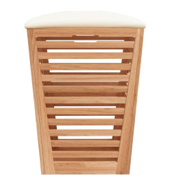 Tabouret de salle de bain 40,5x40,5x56 cm Bois massif de noyer