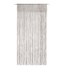 Rideau en macramé Taupe 140x240 cm Coton