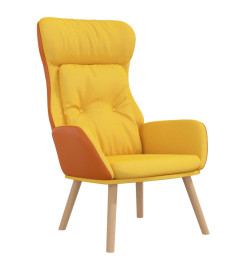 Chaise de relaxation Jaune moutarde Tissu et PVC