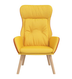 Chaise de relaxation Jaune moutarde Tissu et PVC