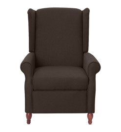 Fauteuil de massage inclinable Marron foncé Tissu