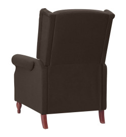 Fauteuil de massage inclinable Marron foncé Tissu