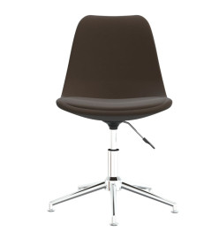 Chaise pivotante de bureau Marron foncé Tissu