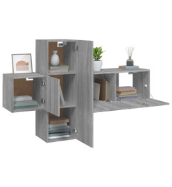 Ensemble de meubles TV 3 pcs Sonoma gris Bois d'ingénierie