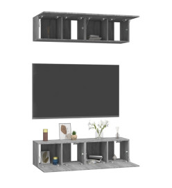 Meubles TV muraux 4pcs Sonoma gris 60x30x30cm Bois d'ingénierie