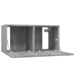 Meubles TV muraux 4pcs Sonoma gris 60x30x30cm Bois d'ingénierie