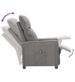 Fauteuil inclinable électrique Gris clair Tissu