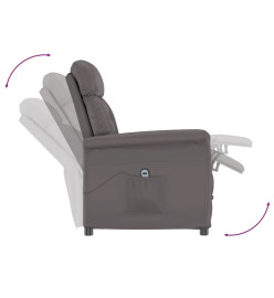 Fauteuil inclinable électrique Gris Similicuir