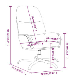 Chaise de relaxation avec tabouret Gris clair Tissu